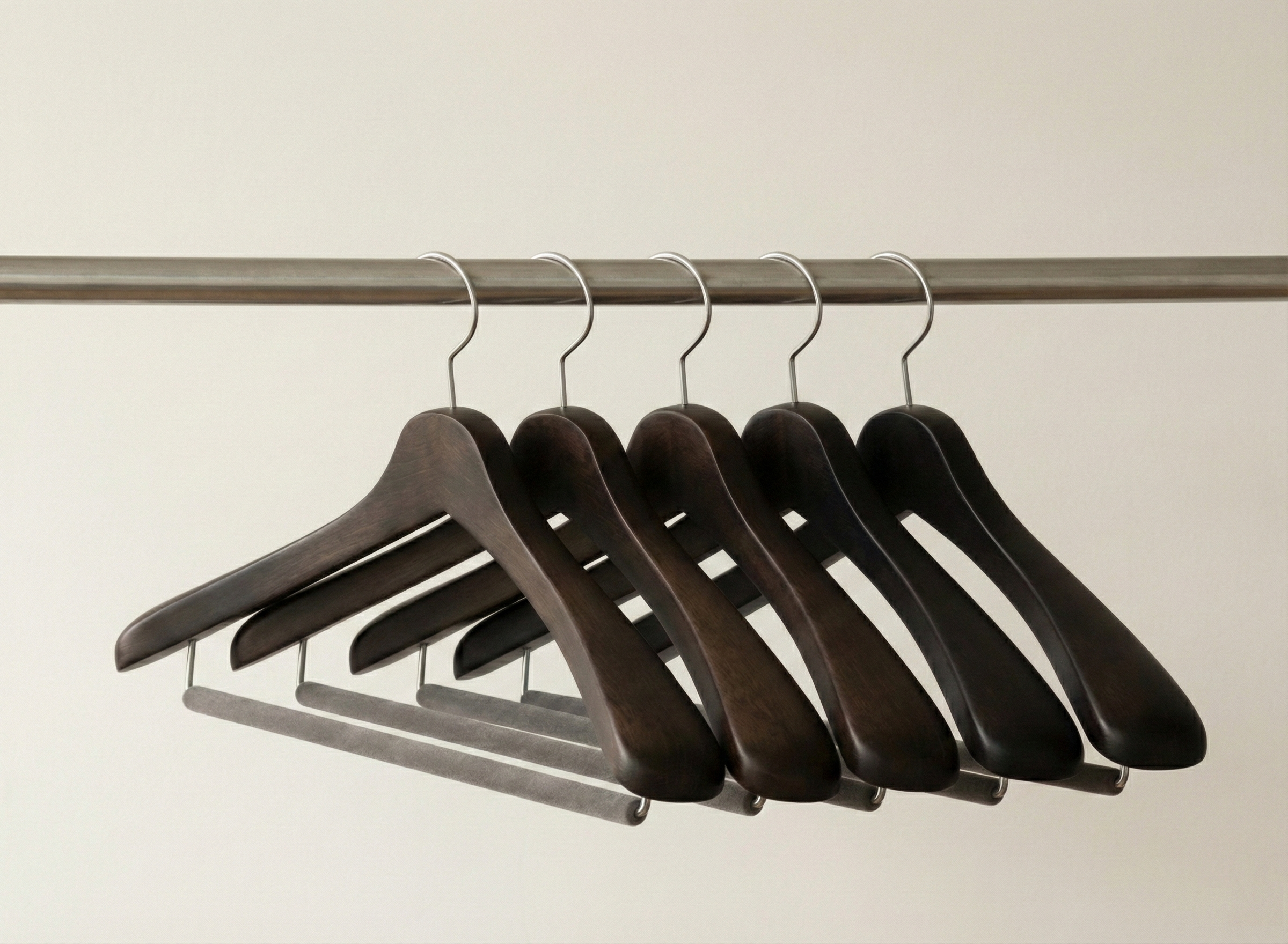 NAKATA HANGER SET-01 フェルトバー グレー 5本セット