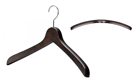 ナカタハンガー製のSET-02ハンガーを正面と上部から見たフォルム